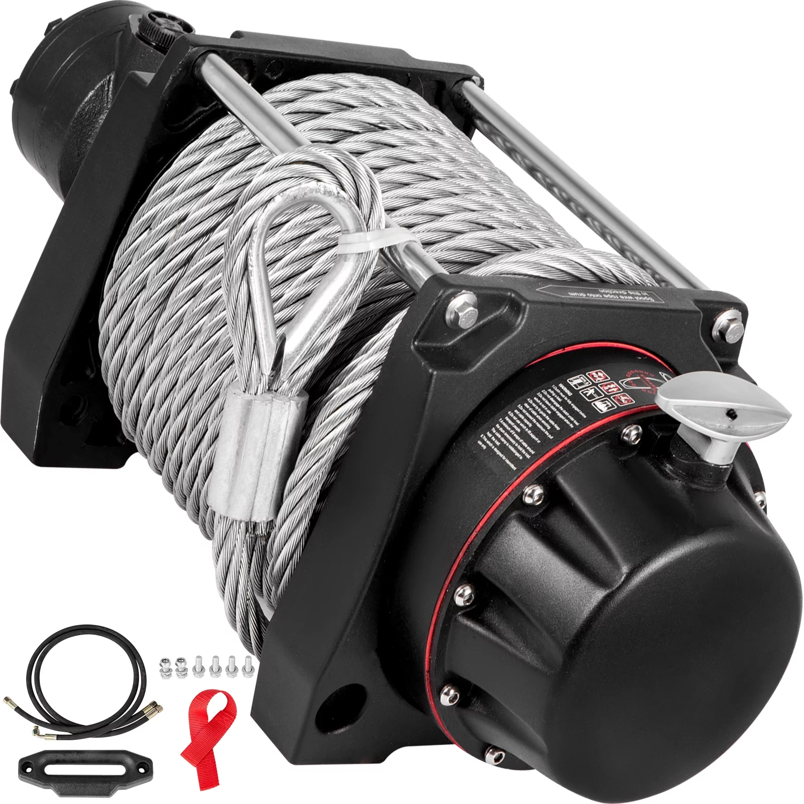 BENTISM Hydraulic Winch, Anchor Winch 20000lbs, Steel Cable Drive Winch for Towing