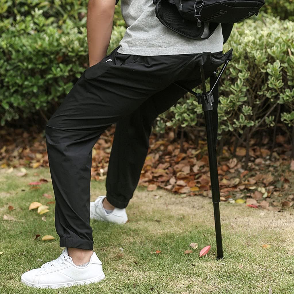 Adjustable Telescopic Foldable Stool Single Leg High Chair Tall Slacker Chair Telescopic Folding Stool