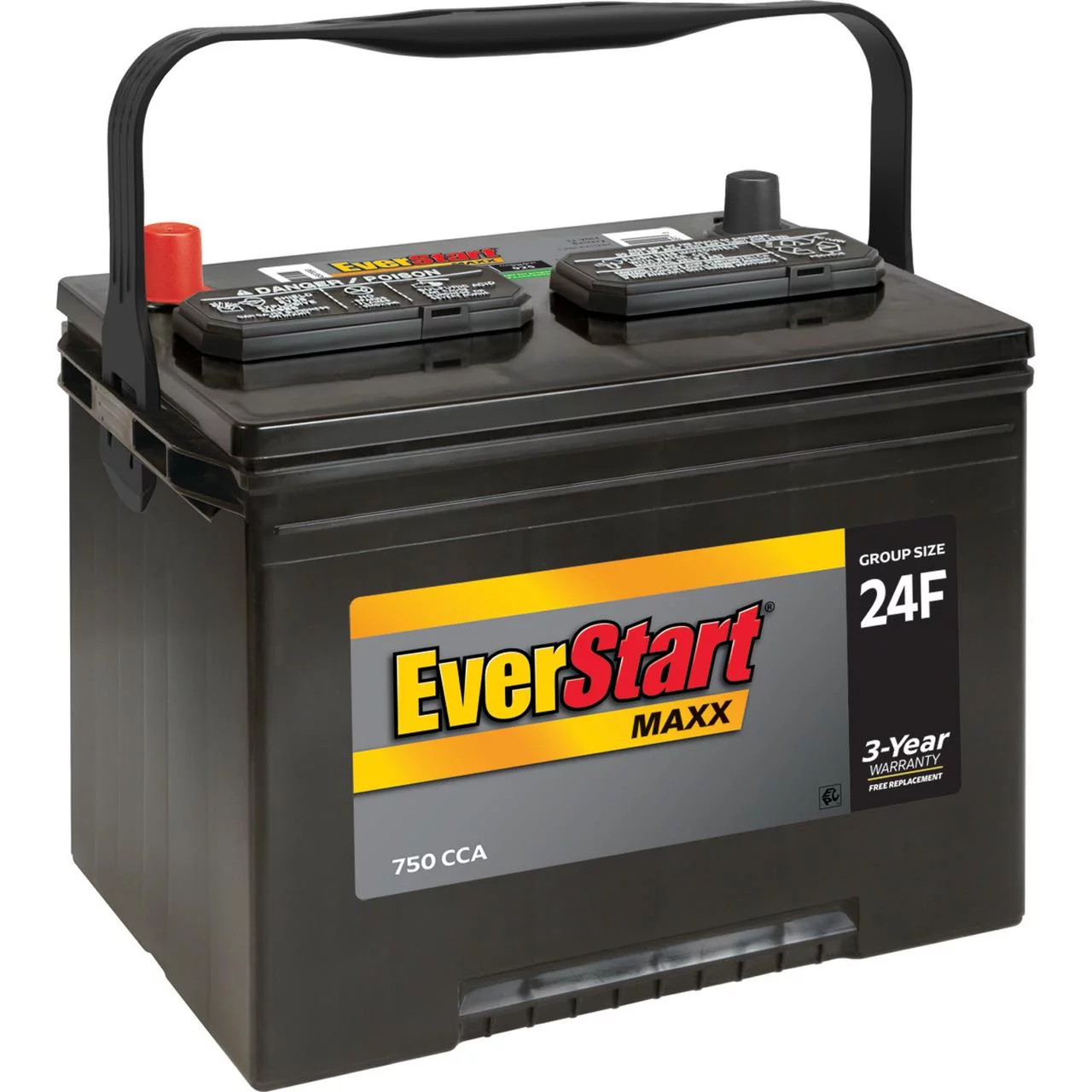 EverStart Maxx Lead Acid Automotive Battery, Group Size 24F 12 Volt, 750 CCA - Radiant Selections