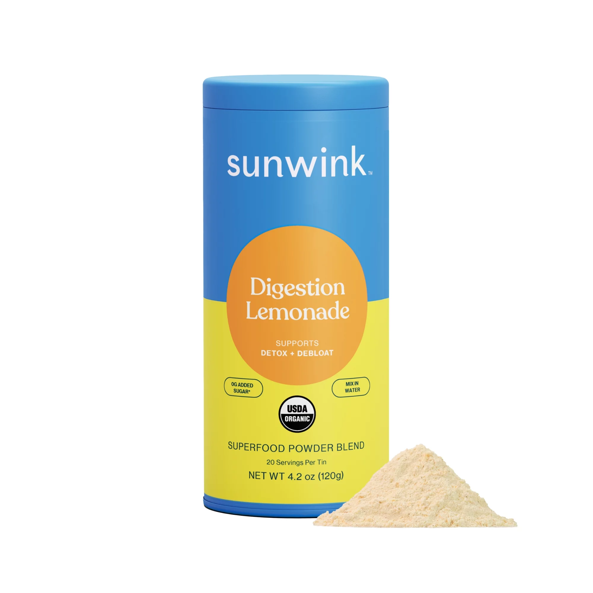 Sunwink Superfood Powder - Organic Digestion Lemonade, 4.2 oz