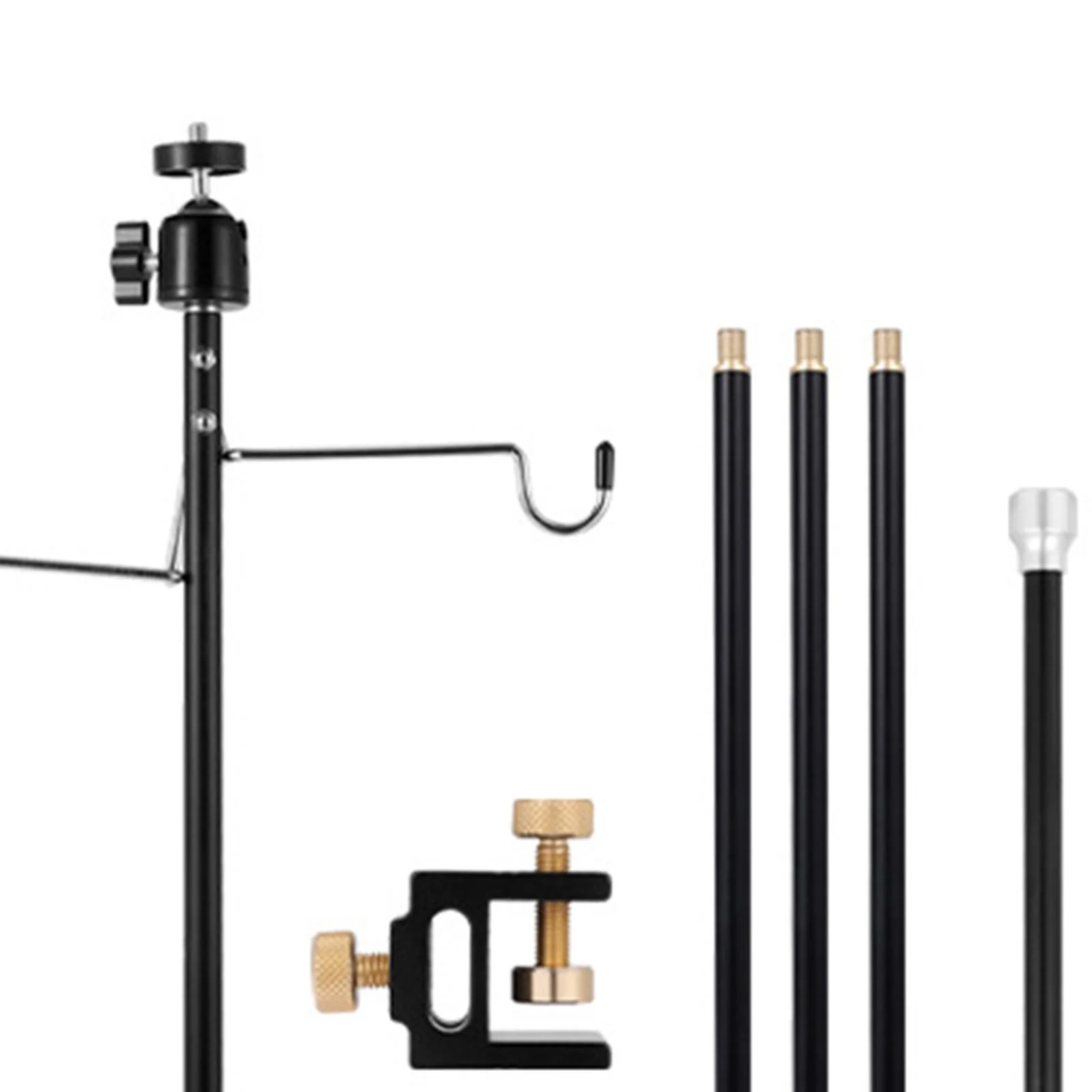 Camping Lantern Stand Foldable Detachable Lamp Stand Hook Light Hanging Pole