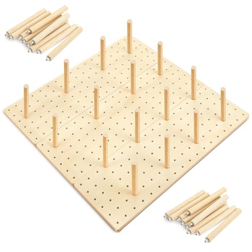 3 Pcs Wood Pegboard Drawer Organizer with 32 Pegs Wooden Peg Board Drawer Shelf Organizer Adjustable Drawer Peg System for Dishes Plate Pot Container Cookware Utensil Kitchen (17 x 5.91 in)