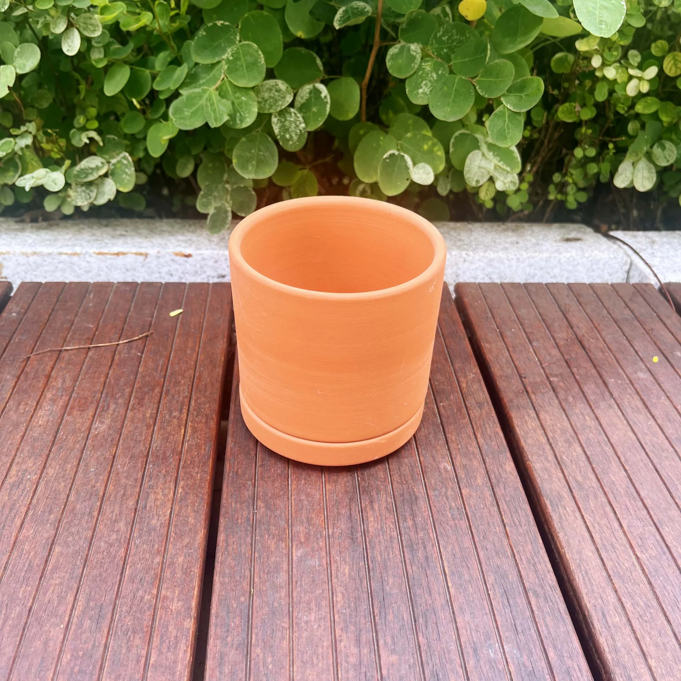 Terracotta Flower Pots, 5.9" x 3.5" x 4.7", Round, Red, 3 Count with Drainage Holes