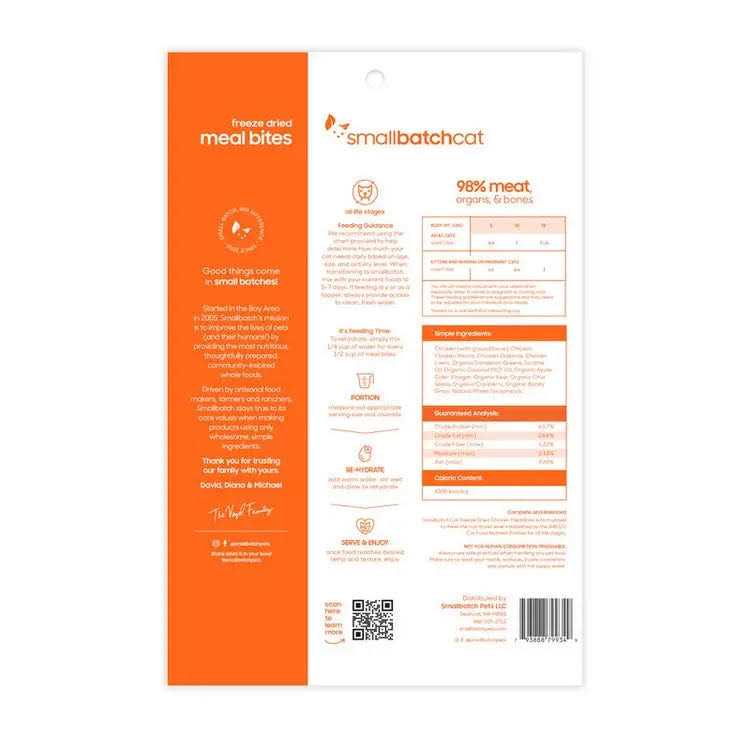 Smallbatch Freeze-Dried Chicken Cat Meal Bites-10 oz - Pet Supplies online store