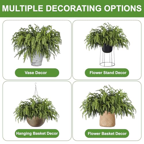 Artgar 12 Pcs Pine Branches - 18 Inch Artificial Green Pine Stem - Real Touch Christmas Greenery Pines Branches for DIY Flower Arrangement Home Indoor Christmas Decor