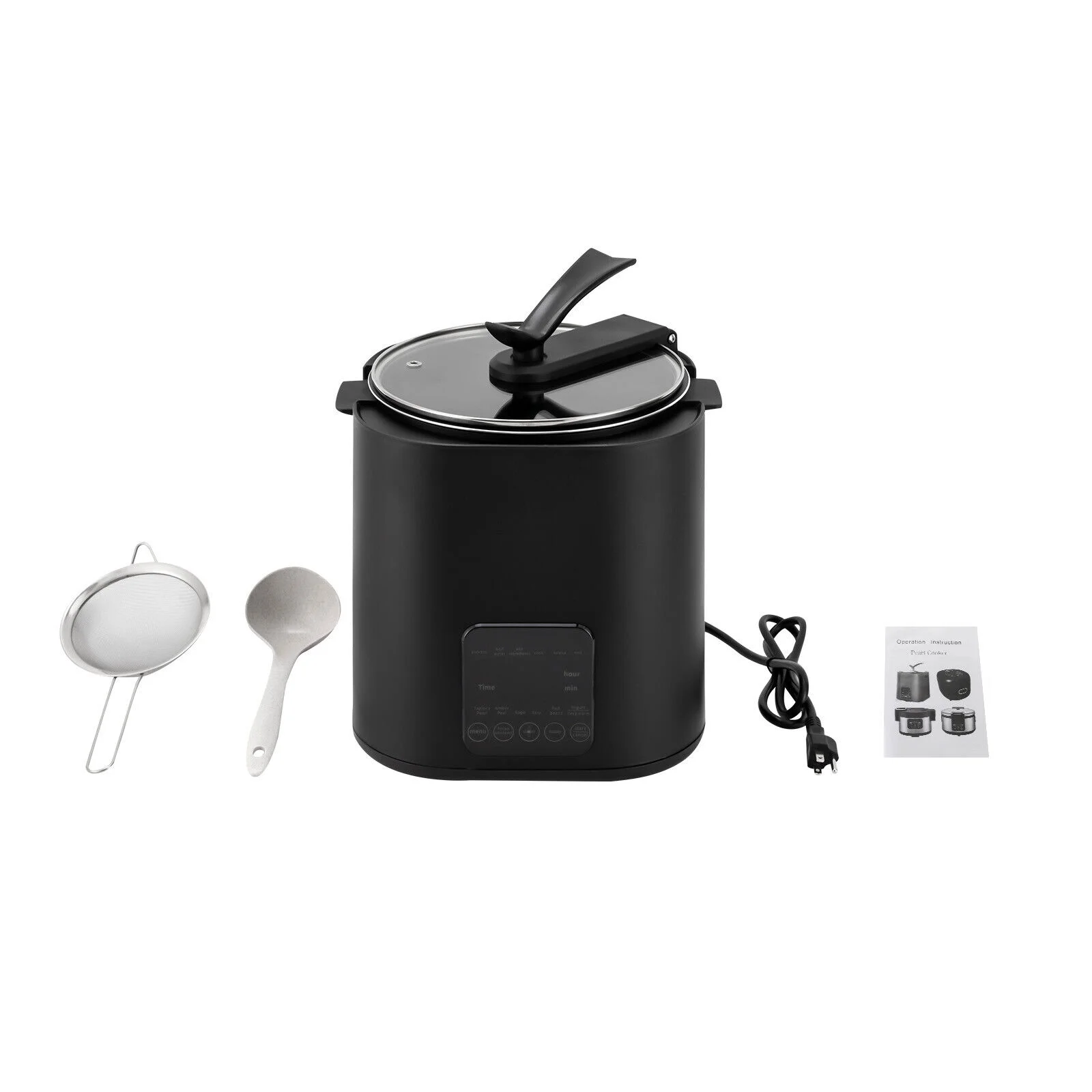 ZhdnBhnos 9L/2.38Gal Commercial Boba Cooker Pot 1350W 110V Automatic Pearl Tapioca Cooker with Touchscreen Bubble Tea Milk Tea Maker