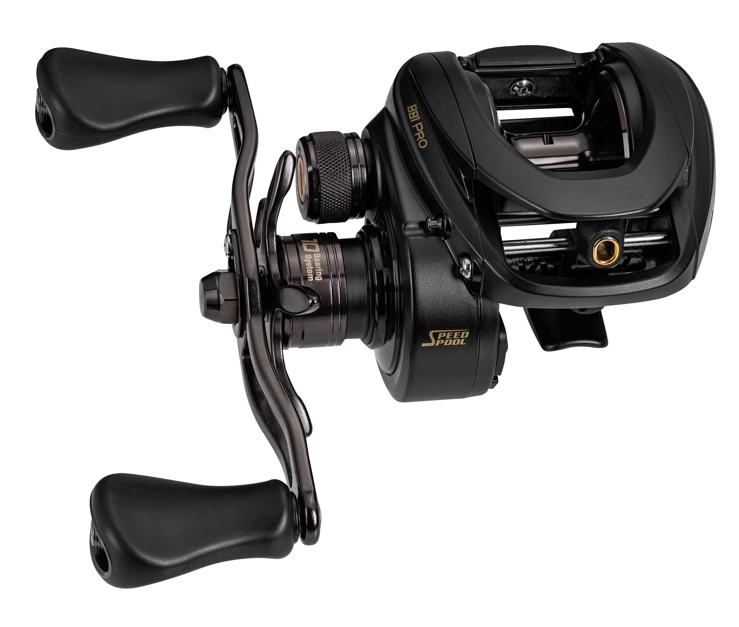 Lew's BB1 Pro Baitcast Fishing Reel, Right-Hand Retrieve, 8.3:1 Gear Ratio, 10 Bearing System with Stainless Steel Double Shielded Ball Bearings, Black