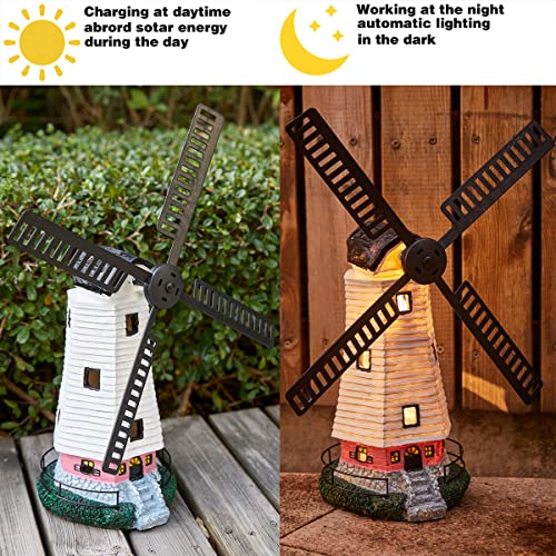 pearlstar Solar Garden Outdoor Windmill Lighthouse - 20