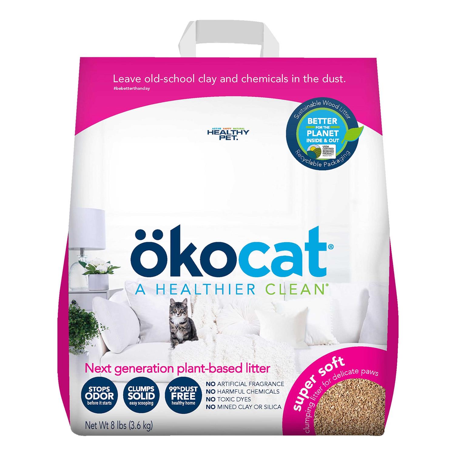 Okocat Super Soft Clumping Wood Cat Litter - Pet Supplies online store
