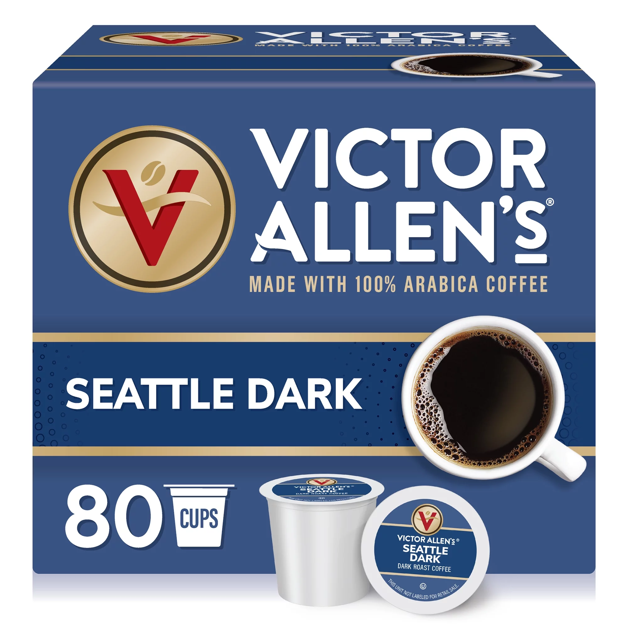 Seattle Dark, Dark Roast, Single Serve Coffee Pods for Keurig K-Cup Brewers