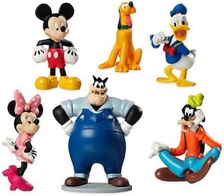 Mickey Club House Mickey Play Set Figure Set of 6 Junior New