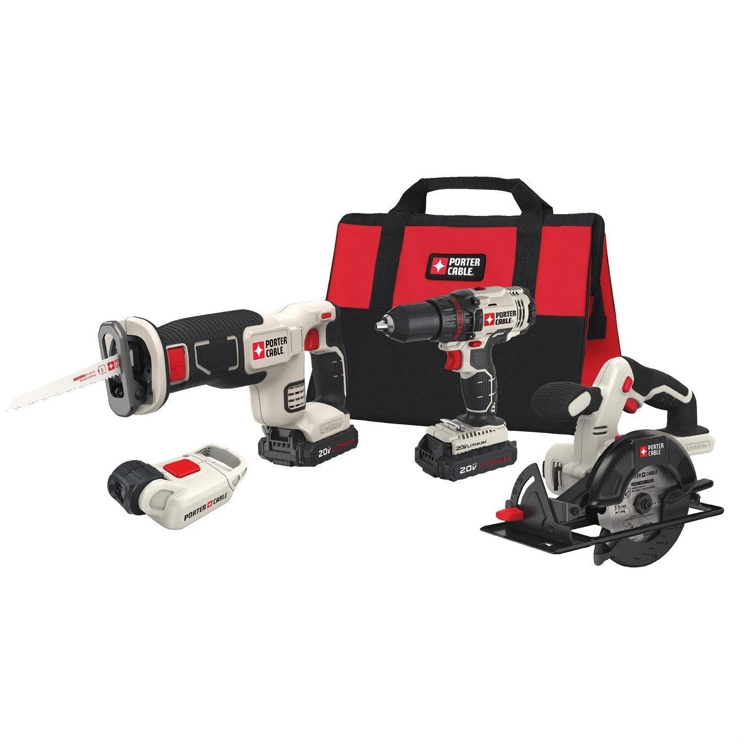 Porter-Cable Cordless Drill Combo Kit Power Tool, 4-Tool (PCCK616L4)