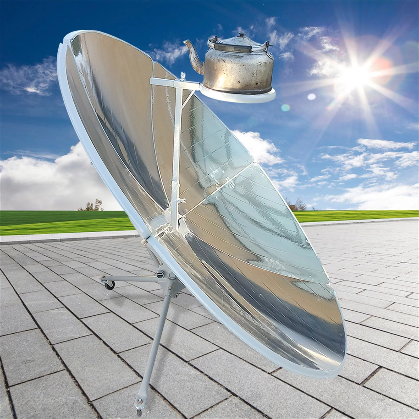 Wuzstar Solar Cooker Stoves Portable Camping Outdoor Sun Oven 150cm Diameter 1800W