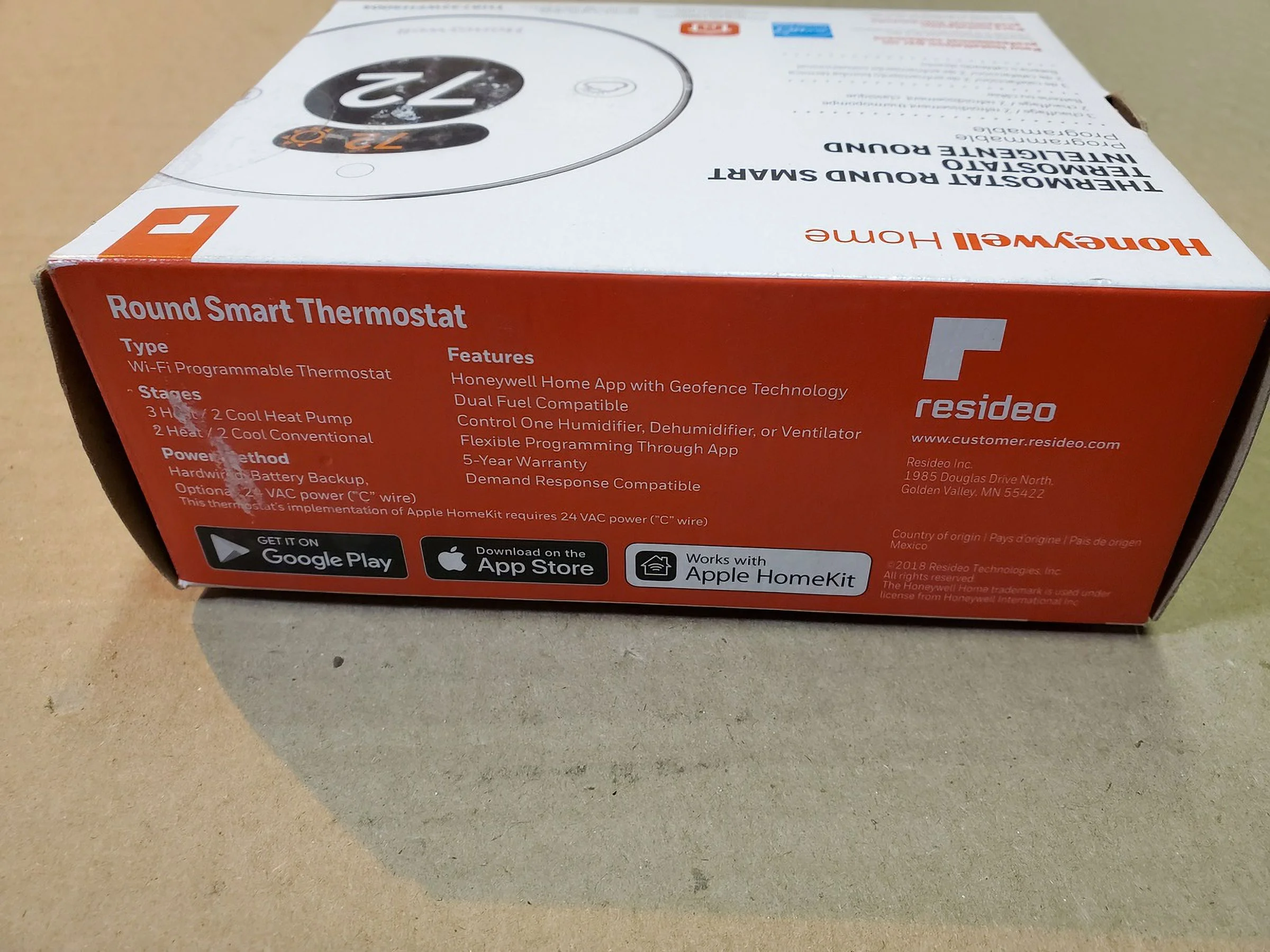 Honeywell Home TH8732WFH5004/U SMART ROUND WIFI PROGRAMMABLE THERMOSTAT