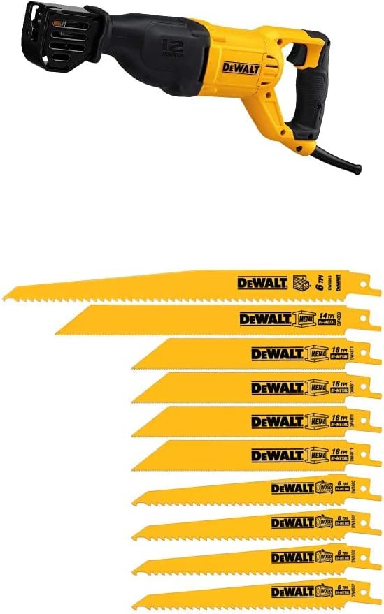 DEWALT Reciprocating Saw, Corded, 12-Amp (DWE305)