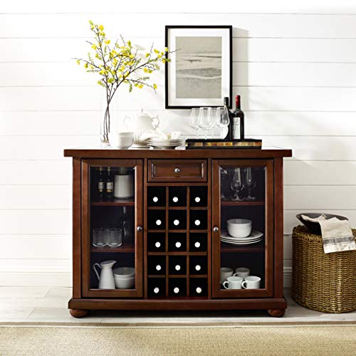 Crosley Furniture Cambridge Sliding Top Bar Cabinet - Black