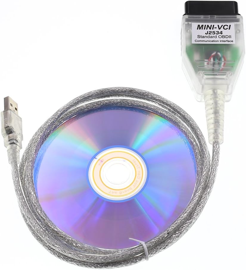 Toyota Techstream Diagnostic Cable Mini VCI J2534 OBD Scanner V2.0.4 for Toyota Lexus TIS Techstream (Updated Version)