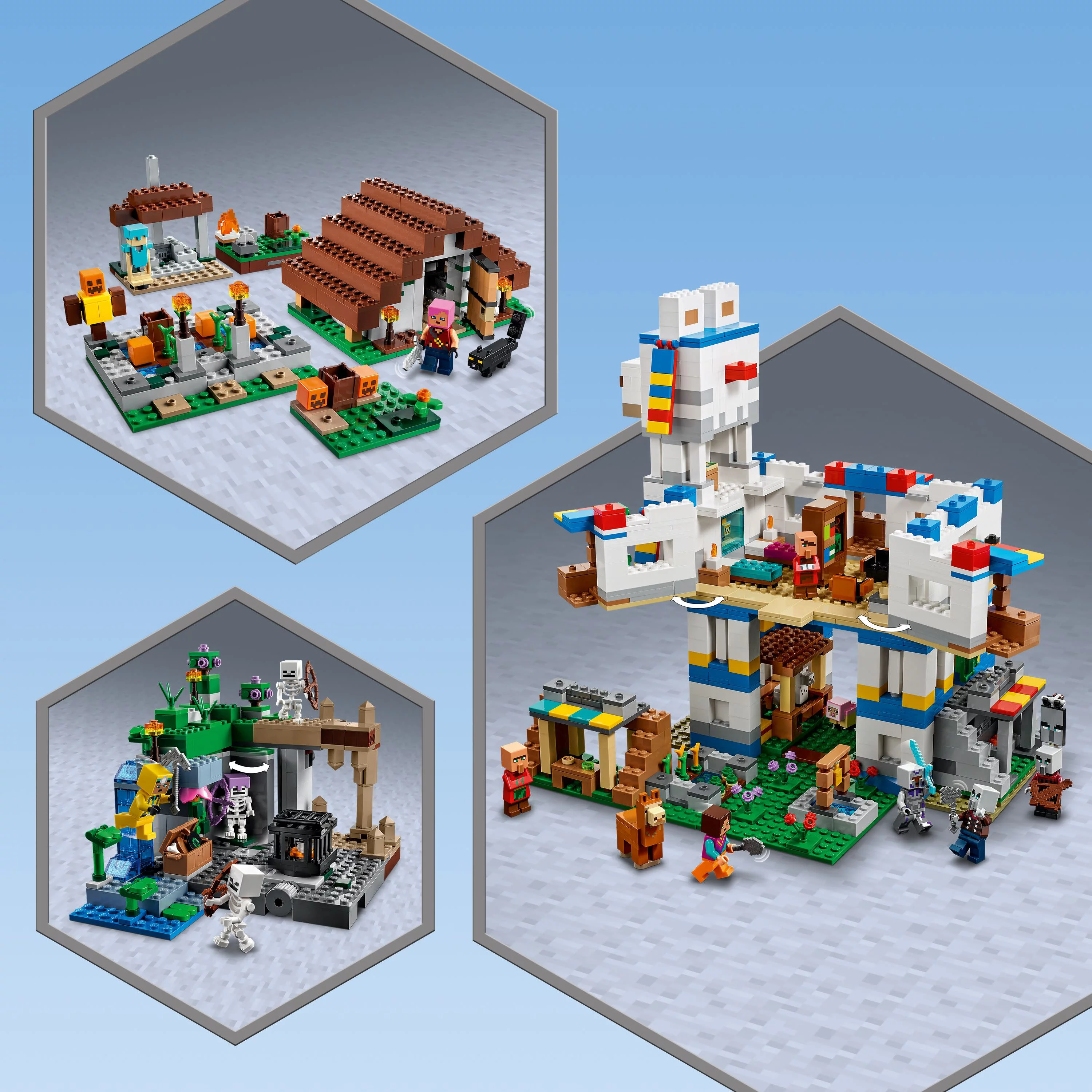 LEGO Minecraft The Abandoned Village Building Toy Set 21190, Featuring Game Figures Including Zombies and Zombie Hunters with Accessories, Minecraft Building Kit Gift for Kids Girls Boys Ages 8+