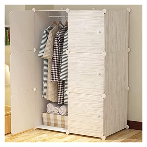 Portable Wardrobe Cloth Wardrobe Wardrobe Bedroom Garderobe Moving Boxes Closet Rack Closets for Bedroom Storing Closet Clothes Rack Portable Wardrobe (White 75cm)