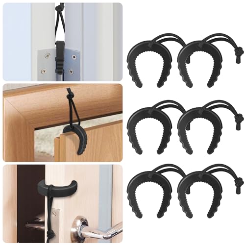 6 Pack First Responder Door Stops, Door Jam for Law Enforcement, Police, Emergency Medical Services, Door Stoppers Wedge, Black