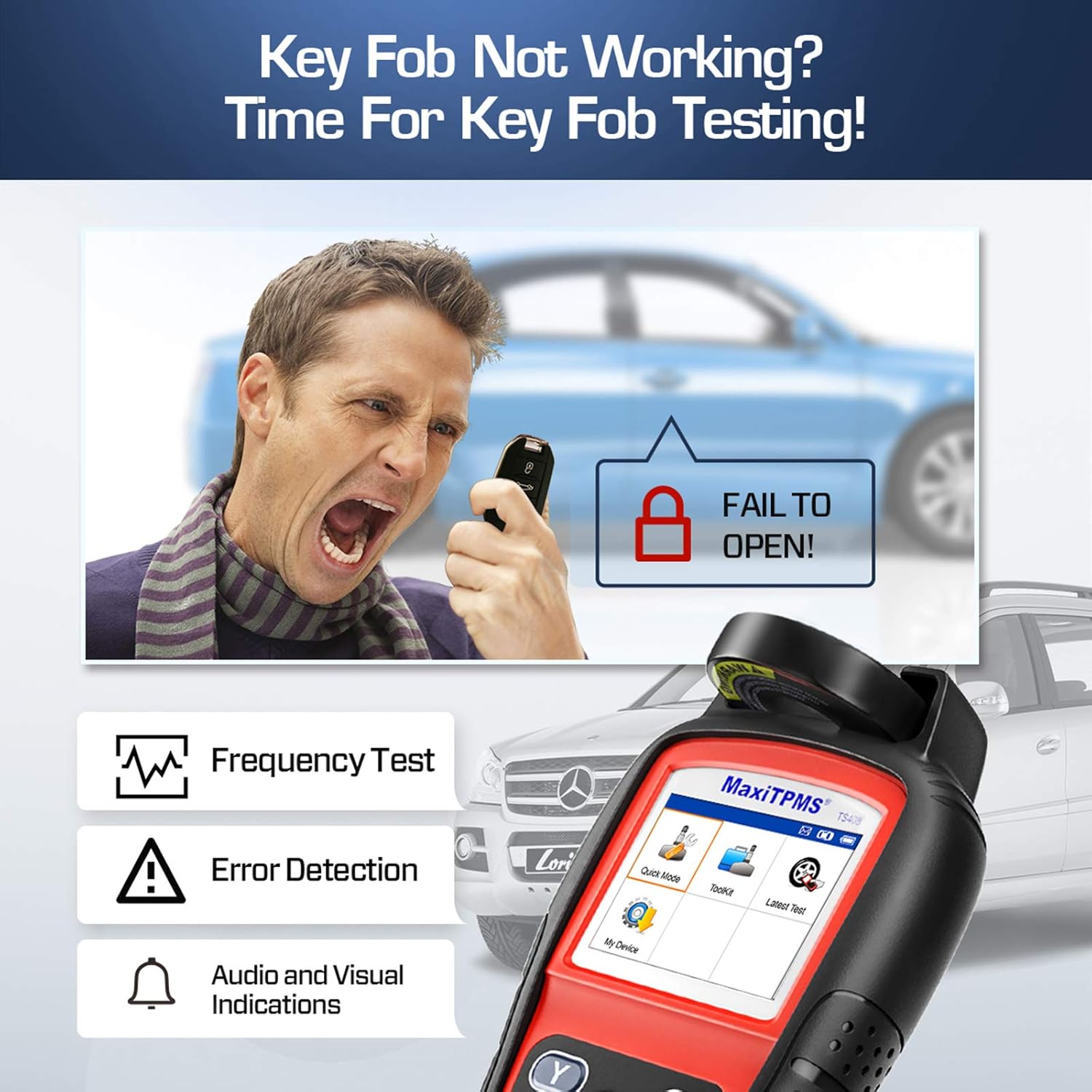 Autel TPMS Relearn Tool TS408, 2022 Upgraded Version of Autel TS401, TPMS Reset, Sensor Activation, Program, Key Fob Testing, with Lifetime Update