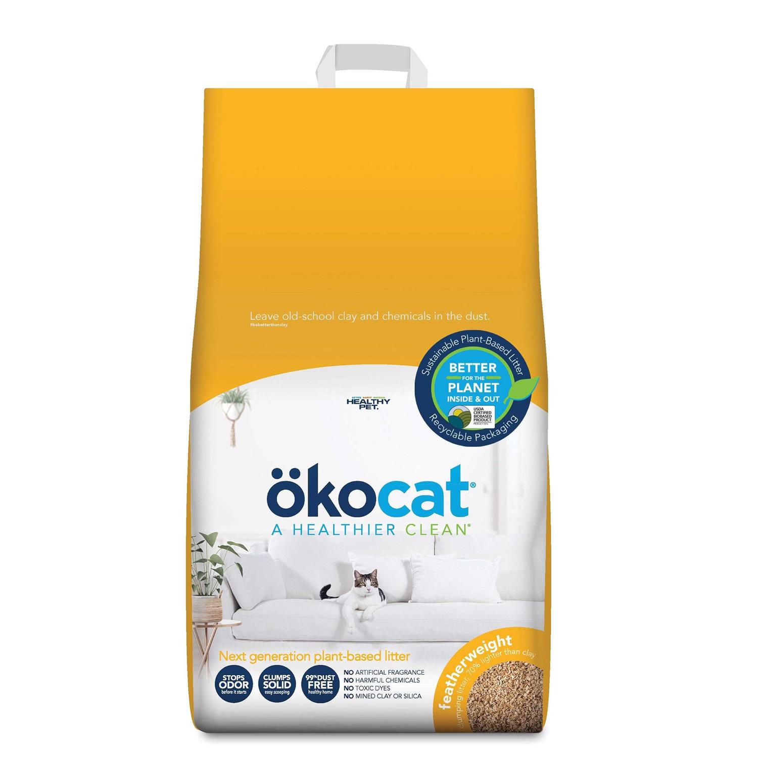 Okocat Featherweight Clumping Wood Cat Litter - Pet Supplies online store