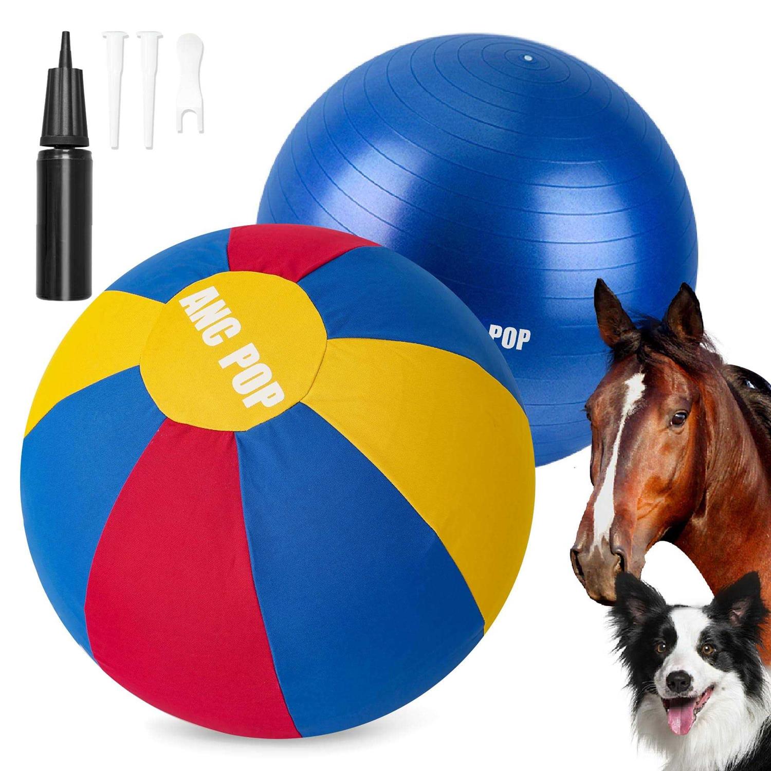 ANC POP Herding Ball for Dogs Horse Ball & Ball Cover 25 Ball for Horses Large with Hand Pump for Play Herding Ball Herding Ball Horse Toys - Pet Supplies online store