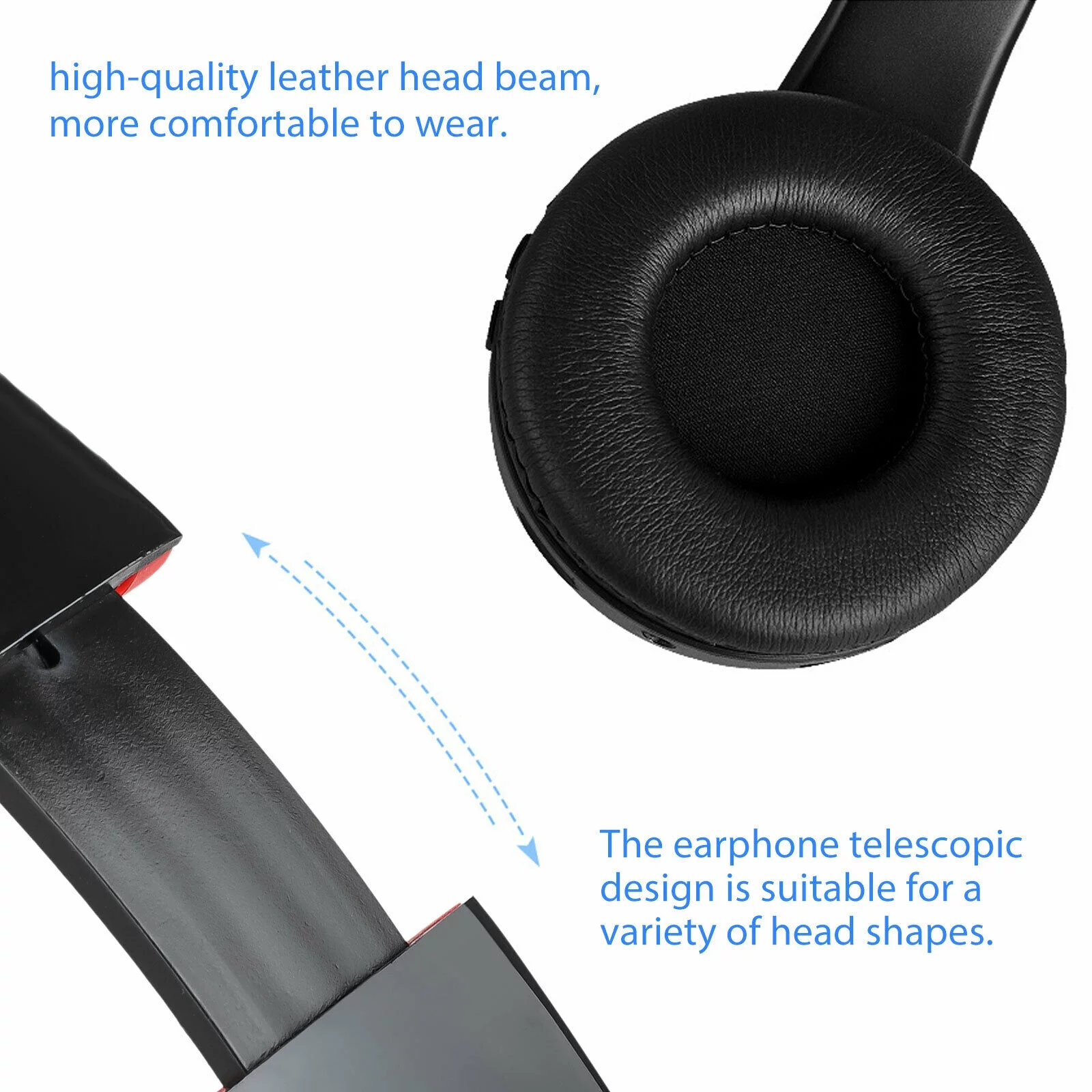 Cyber And Monday sale Wireless Over-Ear Headset with Mic, On Ear Lightweight Foldable Wired Headphones, Hi-Fi Stereo Earphones De