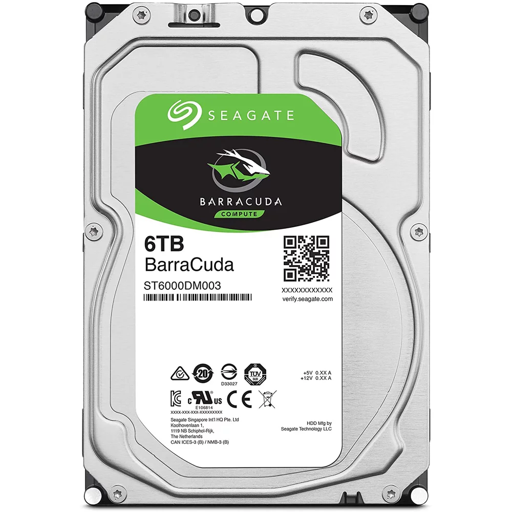 Seagate Barracuda 6TB Internal Hard Drive HDD ? 3.5 Inch SATA 6 Gb/s 5400 RPM 256MB Cache for Computer Desktop PC (ST6000DM003)