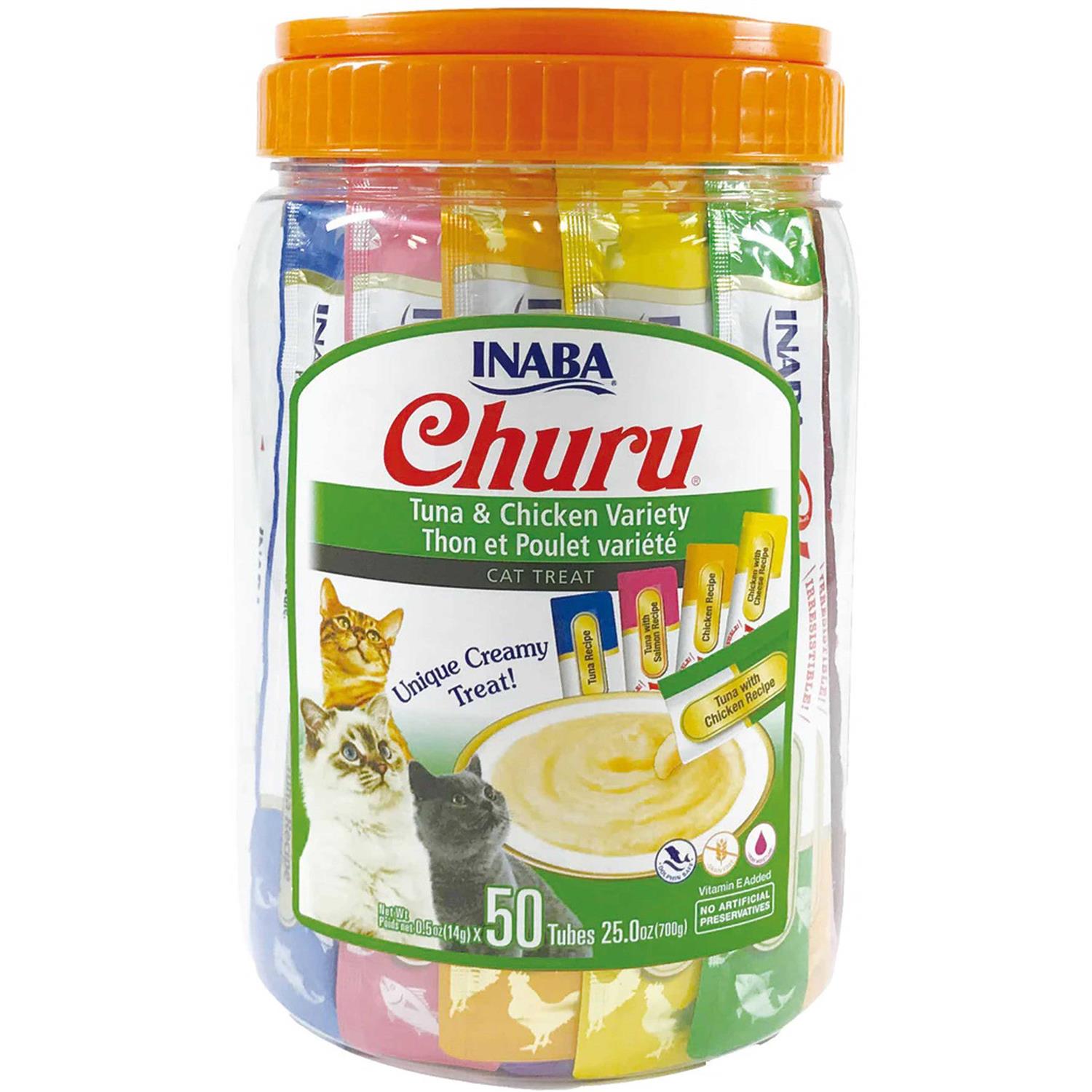 Inaba Churu Puree Cat Treat Variety Pack Tuna & Chicken - Pet Supplies online store
