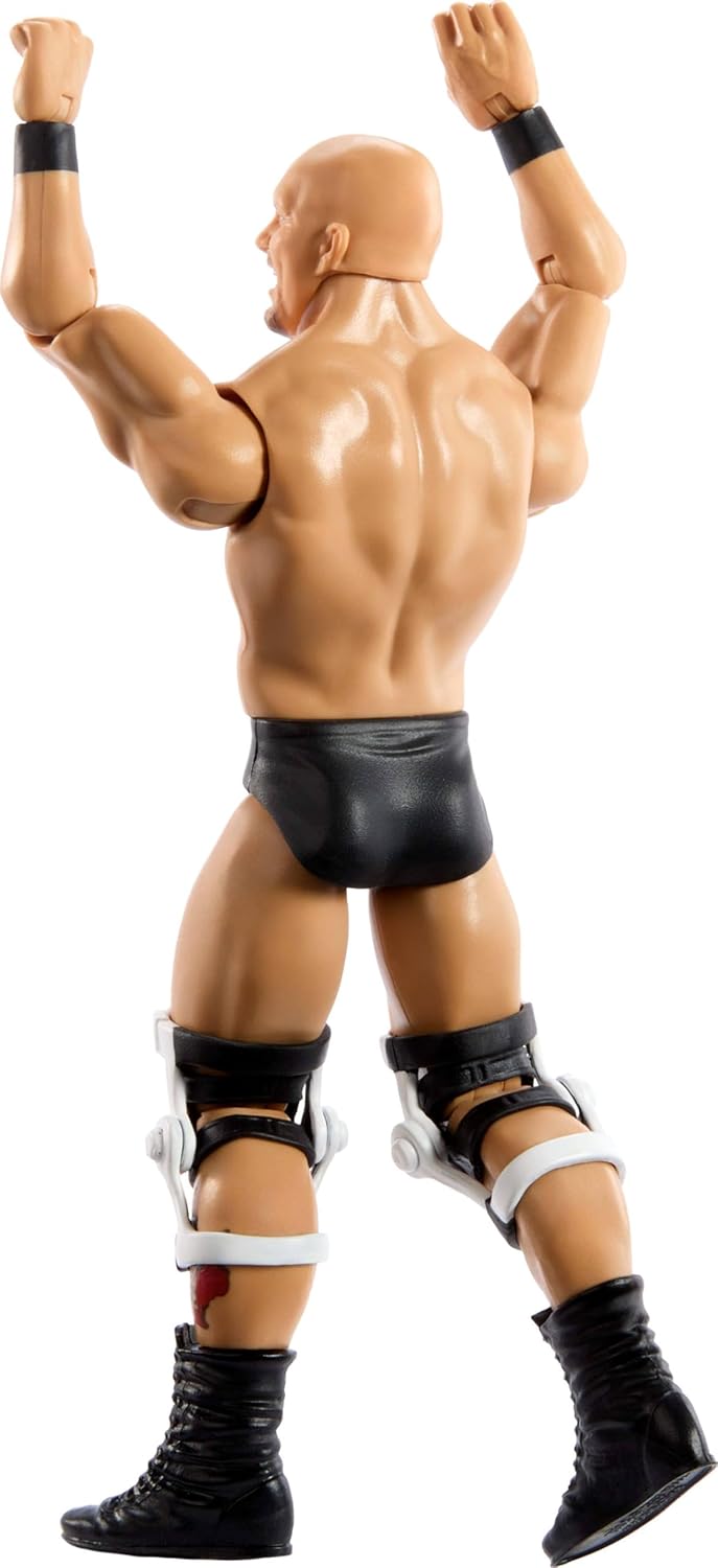 Mattel WWE Action Figure, 6-inch Collectible Stone Cold Steve Austin with 10 Articulation Points & Life-Like Look