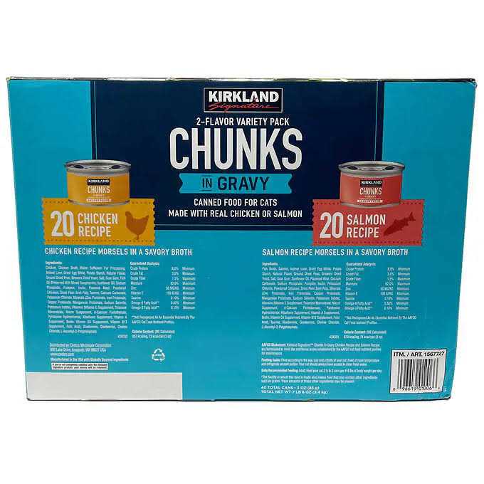 Kirkland Signature Chunks in Gravy Canned Cat Food Variety Pack - Pet Supplies online store