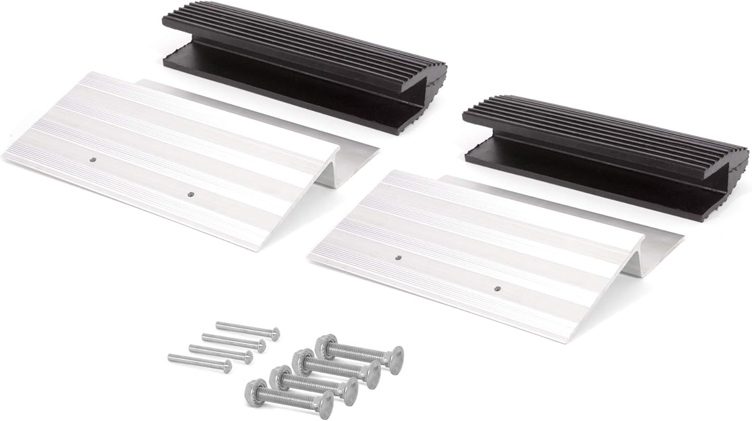 AFA Tooling Truck and Trailer Loading Ramp Kit | Quickly Create a Wide Ramp with 2 x 12 Lumber: Just Attach Aluminum Brackets and Rubber Feet | Load Your Lawn Mower, 4-Wheeler, ATV, and More with Ease Pack of 2