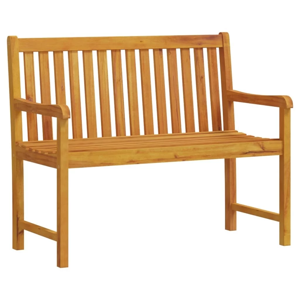 Golden acacia wood patio bench - Modern furniture