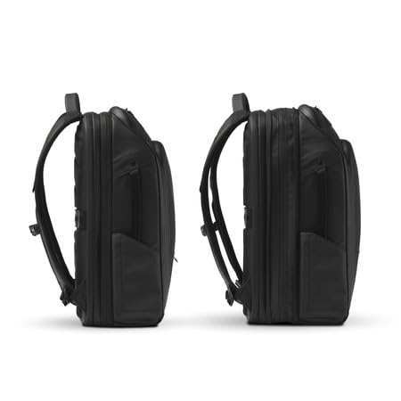 NOMATIC Travel Pack - 20L Water Resistant Laptop Bag - TSA-Ready Expandable Black Backpack