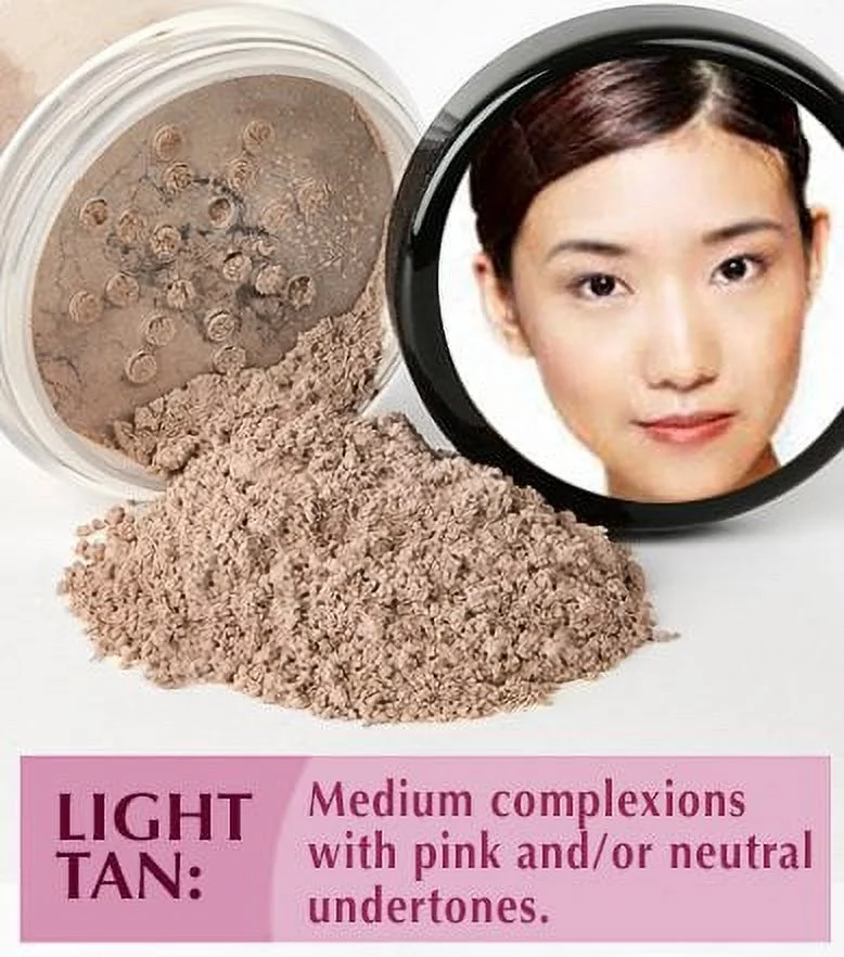 XL KIT (LIGHT TAN) Full Size Mineral Makeup Set Foundation Sheer Bare Face Matte Powder Cover