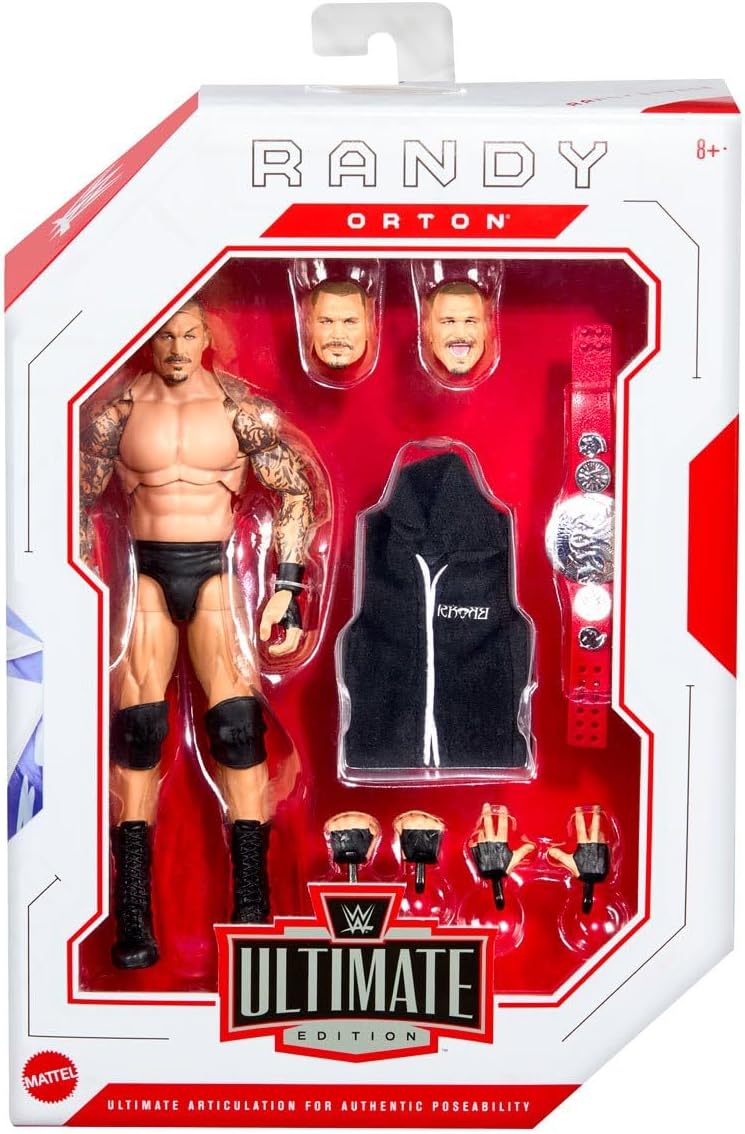 Mattel WWE Randy Orton Ultimate Edition Action Figure with Interchangeable Accessories, Articulation & Life-Like Detail, 6-inch