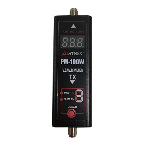 PM-120W Digital VHF UHF 125-525Mhz Power SWR Meter and Frequency Counter - HF RF Meter HAM Two-Way Radio SO239 Connector