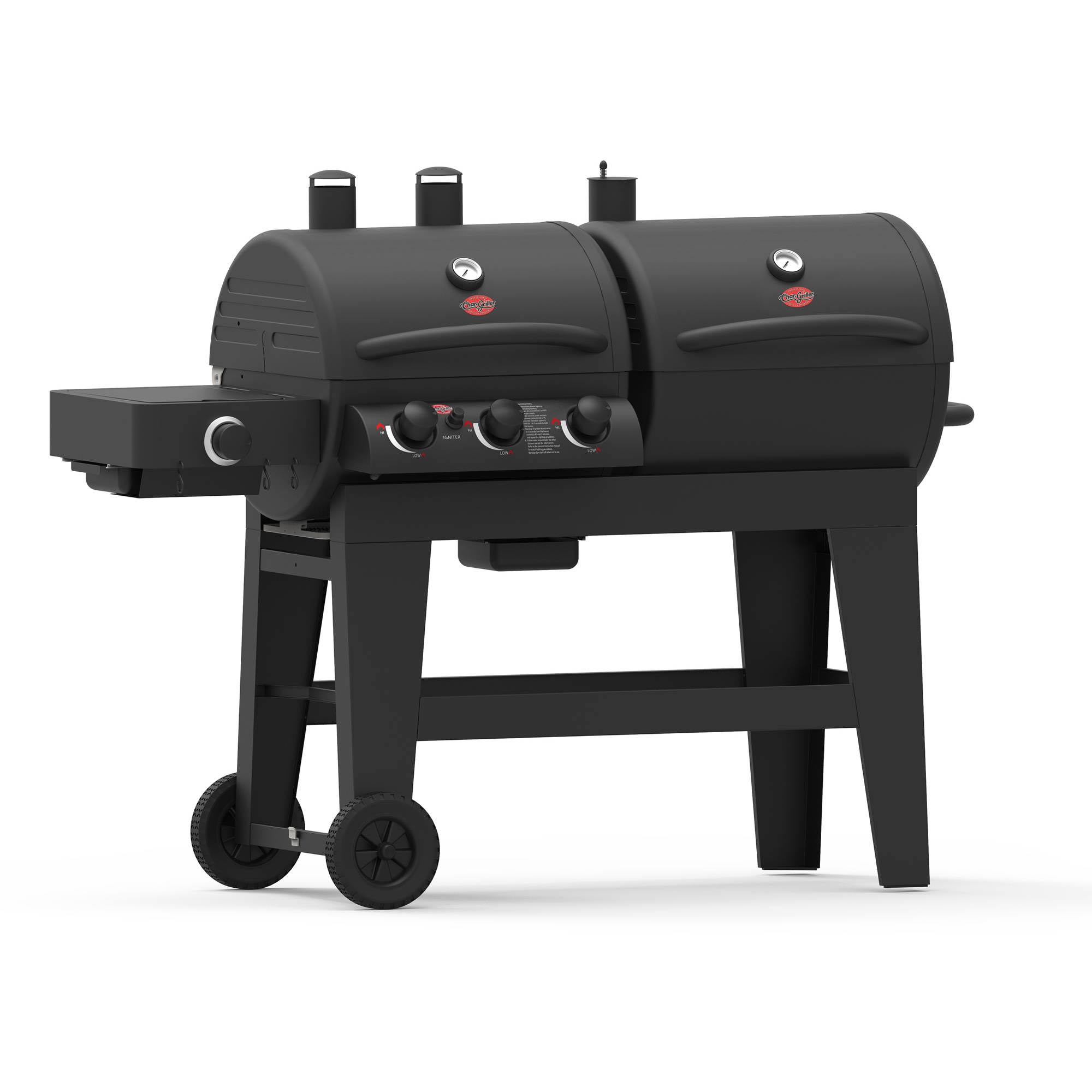 Char-Griller Dual Function Gas u0026 Charcoal Grill Black E5072