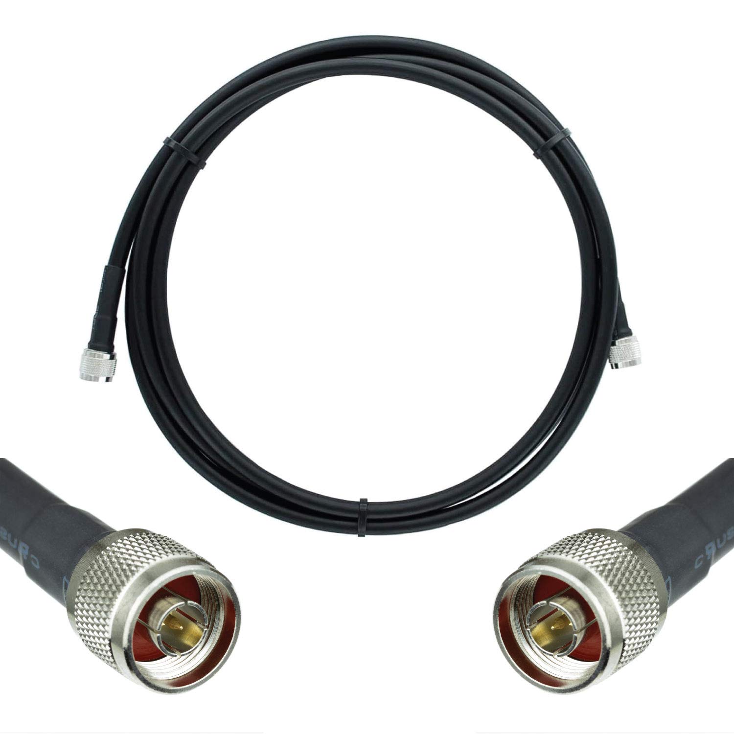 Bolton400 50-ohm Black Coax Cable - Low Loss Coaxial LMR®400 Spec (500 Ft)
