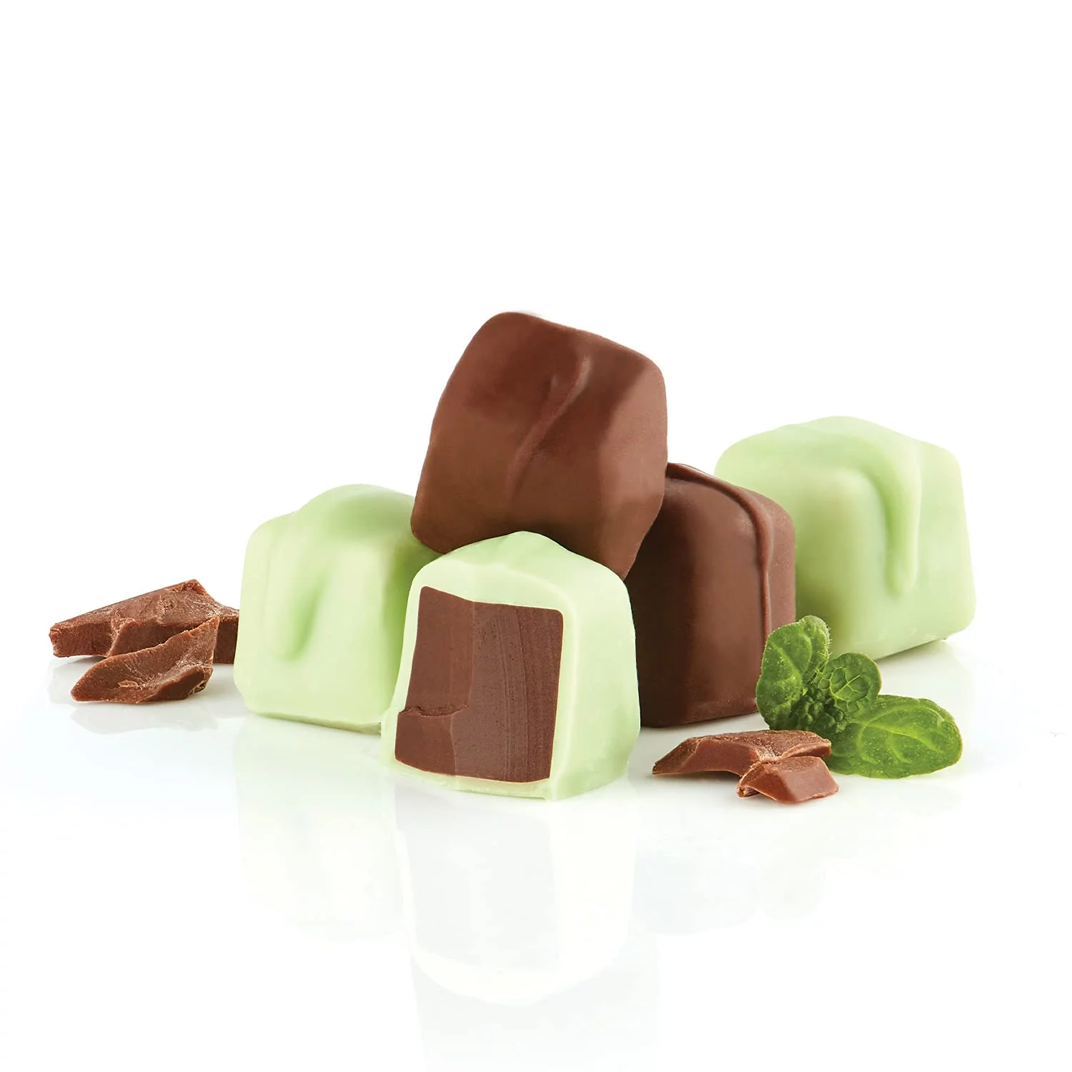 Fannie May Mint Meltaways, Milk Chocolate and Pastel Candy with a Mint Chocolate Center, Chocolate Candy Gift Box, 1 lb