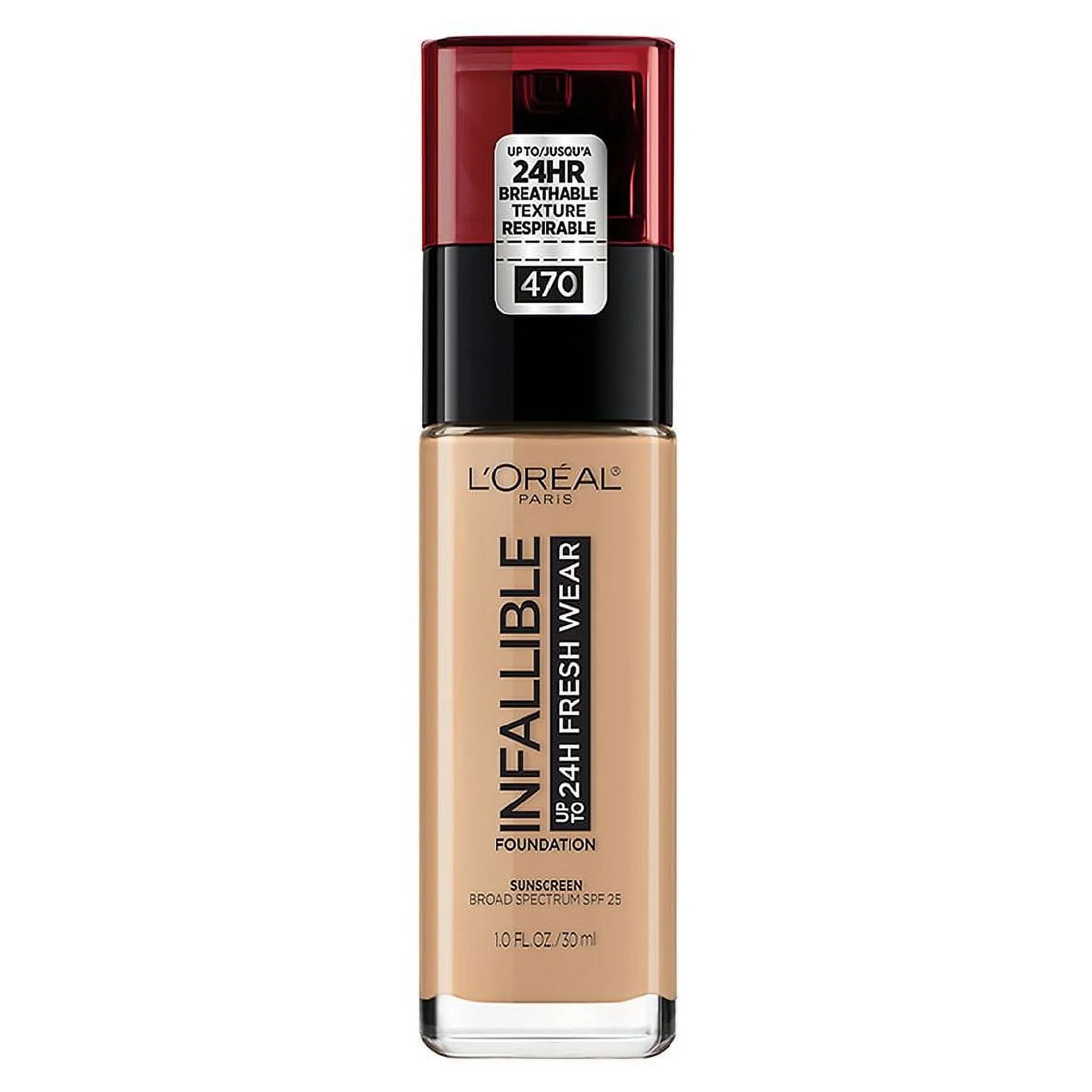 L'Oreal Paris Infallible 24 Hour Fresh Wear Foundation, Lightweight, Radiant Honey 1.0fl oz Pack of 2