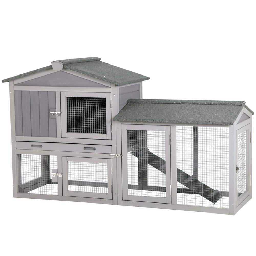 Aivituvin Rabbit Hutch Easy Combine with Second Bunny Cage AIR02 - Pet Supplies online store