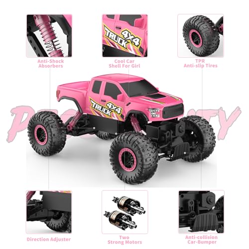 DOUBLE E Ford Raptor F150 RC Car 4WD Monster Trucks for Boys,11 Inches Off Road Crawler Vehicle RC Truck Toy Gift for Boys Girls 6 7 8-12 Years-Blue