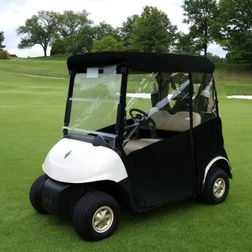 3-Sided Fitted Over-the-top Golf Cart COVER, Club Car Precedent, Black