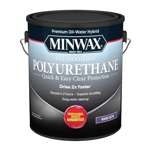 qt Minwax 63025 Clear Premium Oil-Water Hybrid Water-Based Oil-Modified Polyurethane, Warm Satin