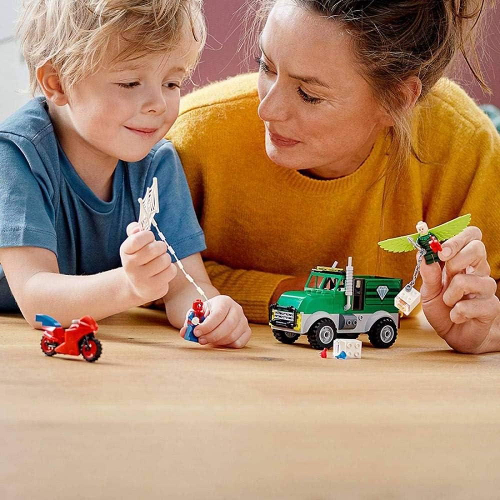 LEGO Marvel Spider-Man Vulture's Trucker Robbery 76147 Playset with Buildable Bank Truck Toy and Superhero Minifigures, New 2020 (93 Pieces)