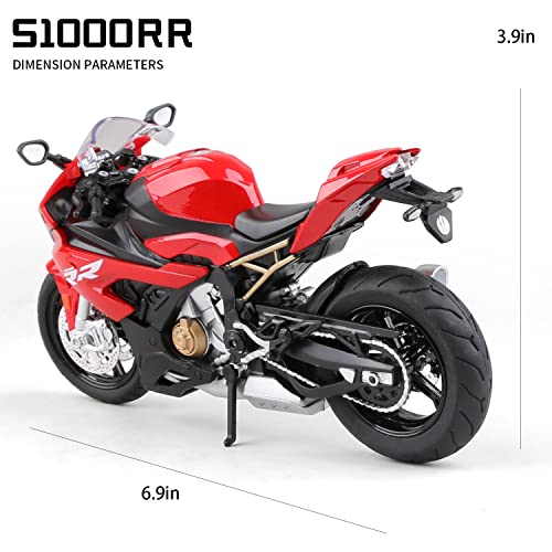 COOLPUR Die Cast Motorcycle Model for Ducati V4, Realistic Motorcycle Model, 1:12 Scale Kids Moto Toy or Collection, Boyfriend,Young Peoples Gift(Black)