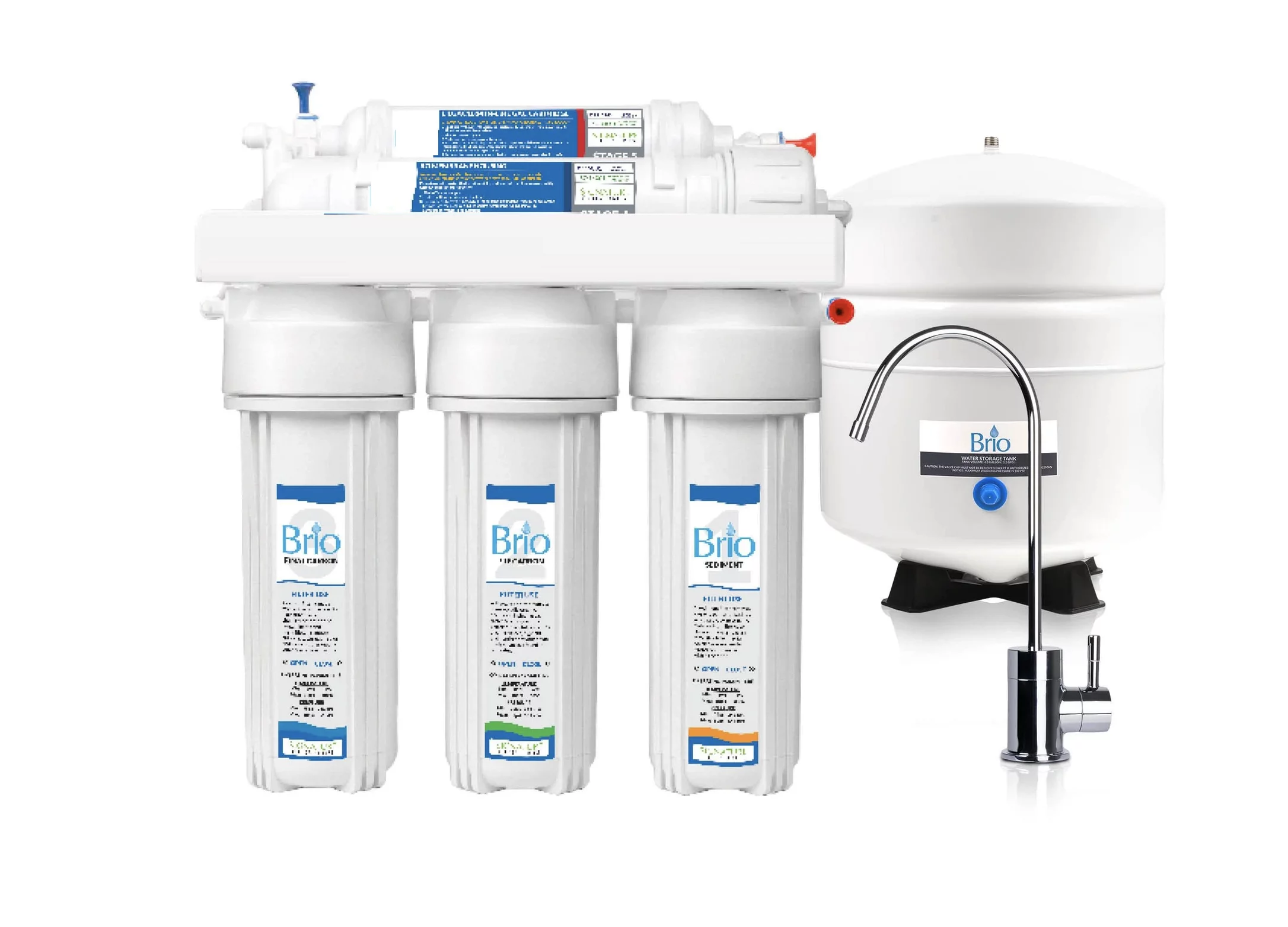 Residential Complete Under-sink Reverse Osmosis Water Filtration System with Filters - Home Household Drinking Pure Water RO
