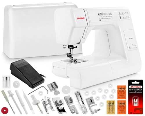 Janome HD3000 Heavy-Duty Sewing Machine with 18 Built-in Stitches + Hard Case
